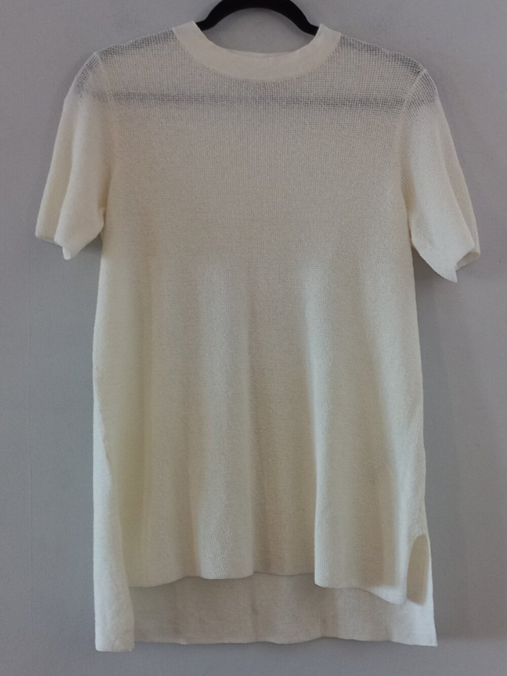 EILEEN FISHER linen blend lightweight knit t-shirt top